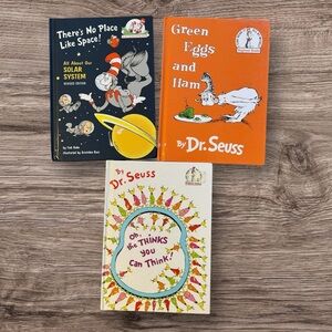 3 Dr. Seuss Books hardback